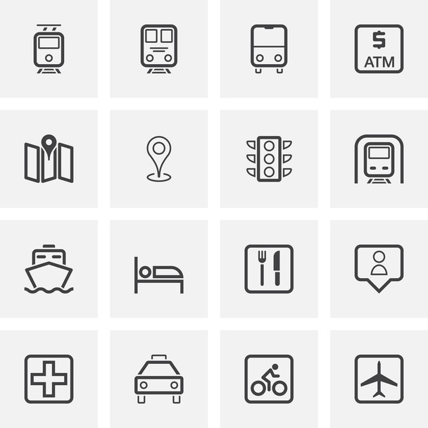 Travel universal line icons set - ベクター画像