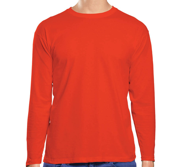 Ce t-shirt à manches longues à haute résolution Front View Mock Up In Cherry Tomato Color rendra votre design photoréaliste en quelques minutes. Présentez vos dessins comme un pro
. - Photo, image