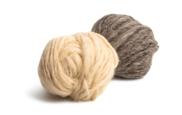 meadas com fio de lã isolado
 - Foto, Imagem