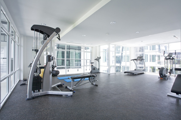 Panoramic view of modern style gym interior - Photo, Image