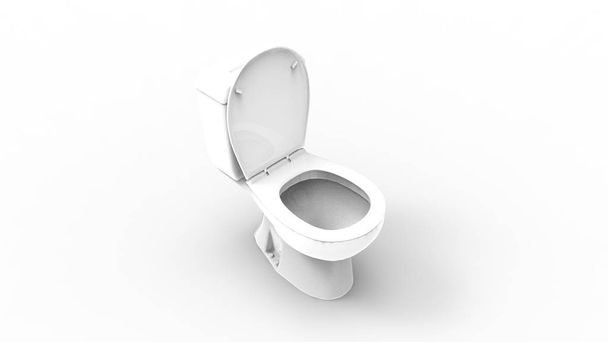 3D рендеринг туалета на белом фоне студии
 - Фото, изображение