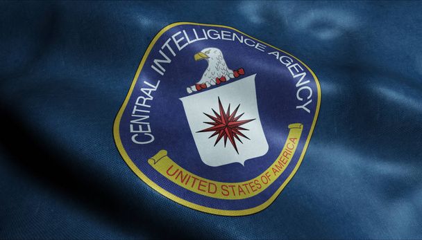 Bandera ondeante 3D de la Agencia Central de Inteligencia de Estados Unidos
 - Foto, imagen