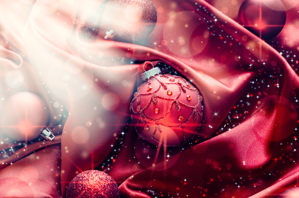 Kızıl Noel baloları - Fotoğraf, Görsel