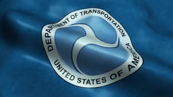 Amerika Birleşik Devletleri Ulaştırma Bakanlığı Bayrağı Kesintisiz Looping Sallayarak Animasyon - Video, Çekim