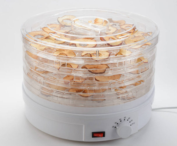 Dehydrator filled with apple slices - Foto, immagini