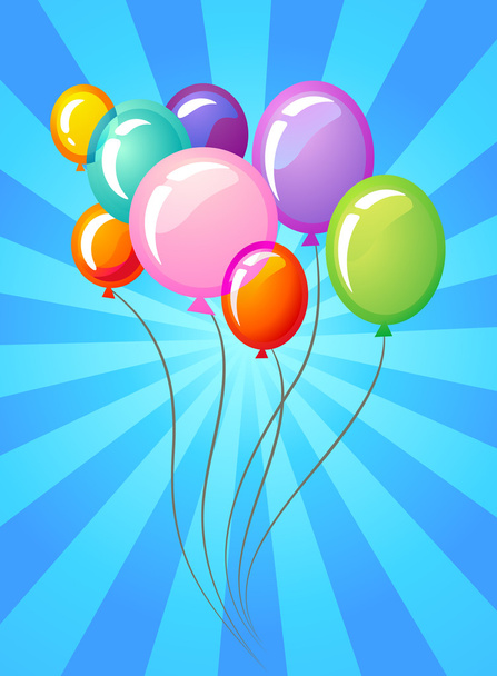 Colourful balloons - Vector, Image