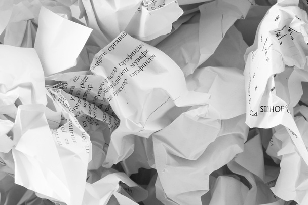Concepto de reciclaje con mucho papel
 - Foto, imagen