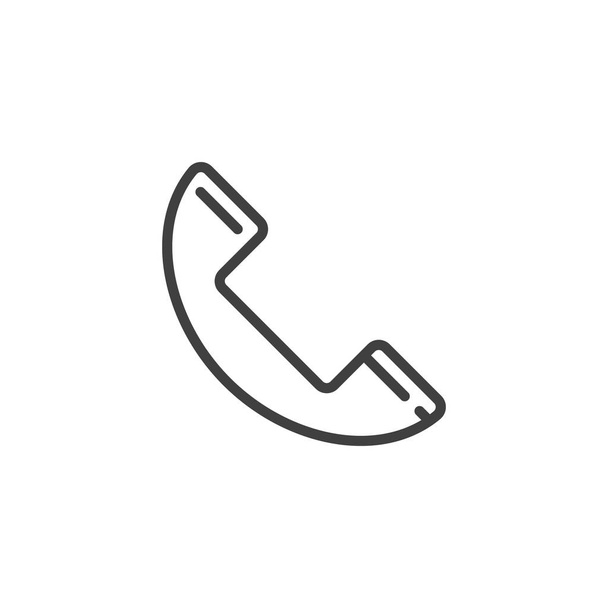 Handset telephone line icon - Vector, Image