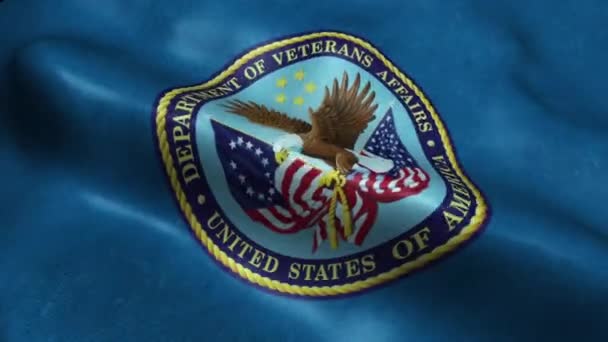 Прапор Міністерства у справах ветеранів Сполучених Штатів безшовні цикл розмахуючи анімації - Кадри, відео