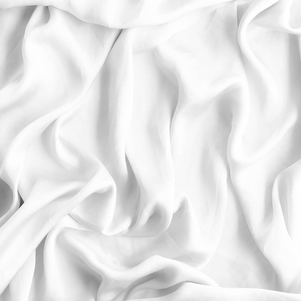Luxe blanc doux soie flatlay texture de fond, vacances beaut
 - Photo, image