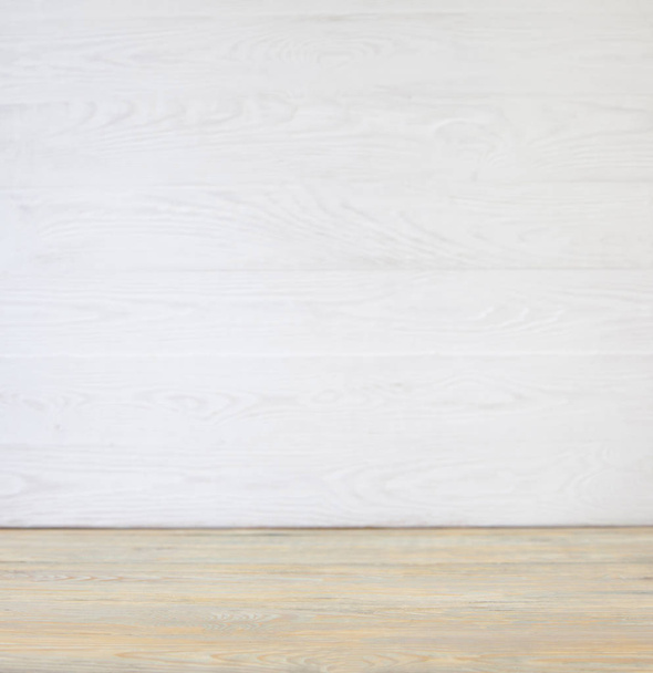 Wooden background. Two colors. White and natural brown. - Foto, afbeelding