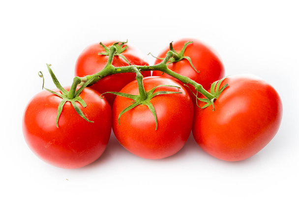 Tomato branch. Tomatoes isolated on white - Fotoğraf, Görsel