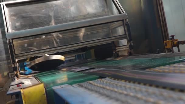 Tyre production machine conveyor. - Footage, Video