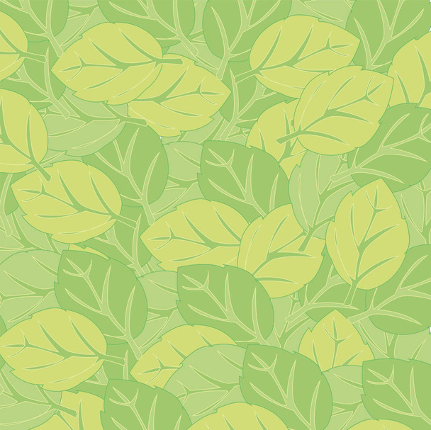 Year decorative background from green foliage tree - Διάνυσμα, εικόνα