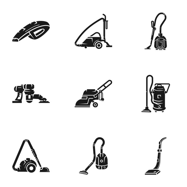 Vacuum cleaner icon set, simple style - Vettoriali, immagini