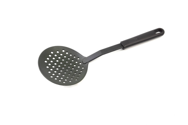 Utensilios de la espátula de la cocina o utensilios de cocina negro primer plano aislado sobre fondo blanco
 - Foto, Imagen