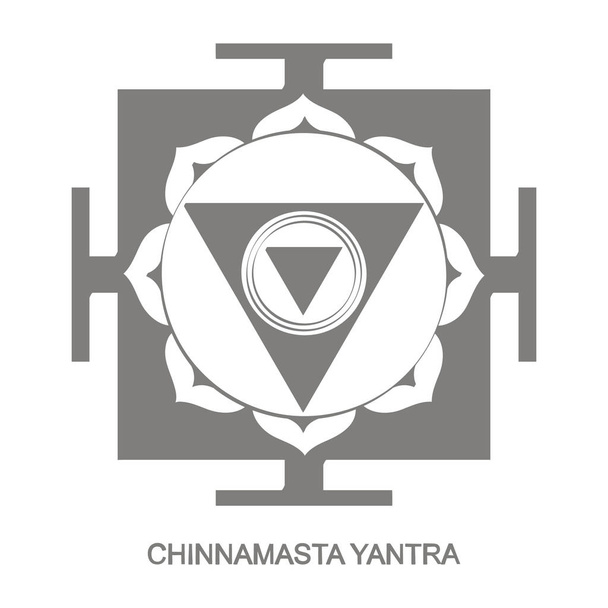 Vektor ikon Chinnamasta Yantra hinduizmus szimbóluma - Vektor, kép