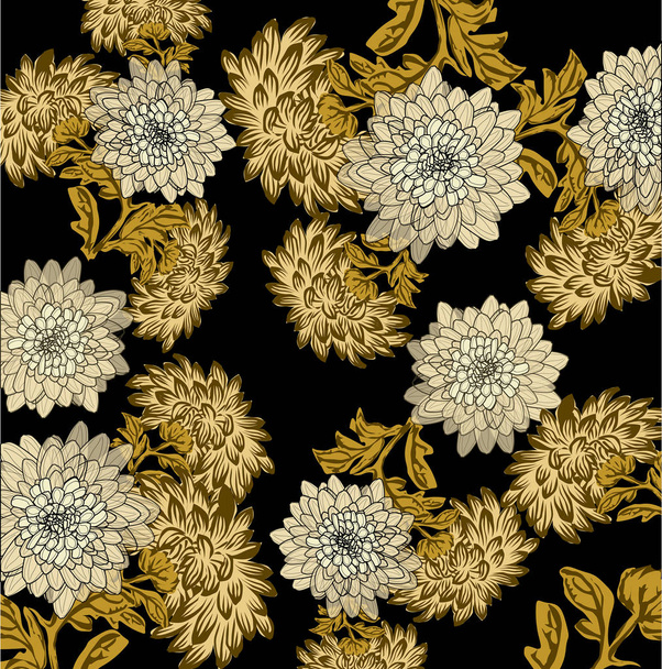 sárga krizantém virág háttér - Vektor, kép