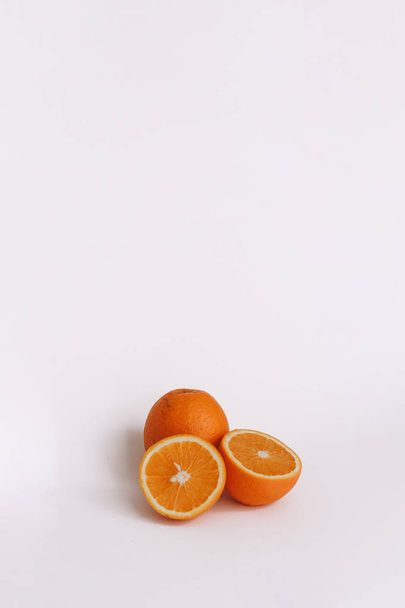 Orange fruit on white background - Fotó, kép