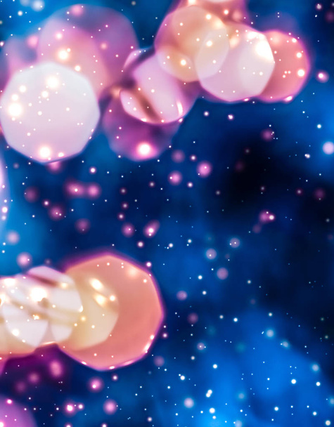 Magic sparkling shiny glitter and glowing snow, luxury winter ho - Photo, Image