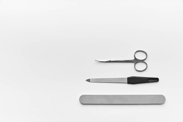 scissors and nail file. manicure. personal care. - Valokuva, kuva