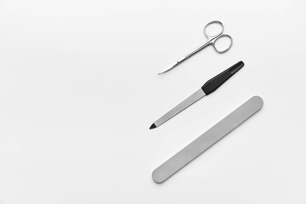 scissors and nail file. manicure. personal care. - Foto, Imagem