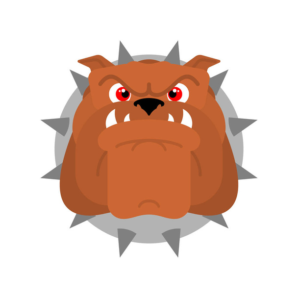 Cara de perro guardián. Signo de cabeza de perro enojado. ilustración vectorial
 - Vector, imagen