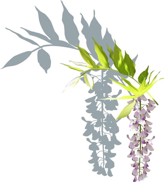 small flowers light color with shadow - Vektori, kuva