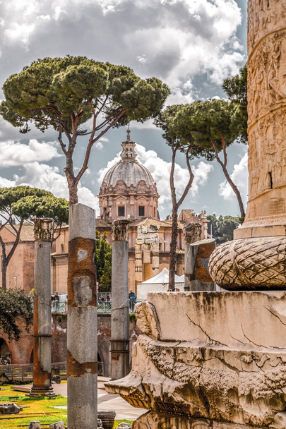 Roman Forum, view from Capitolium Hill in Rome - Fotografie, Obrázek