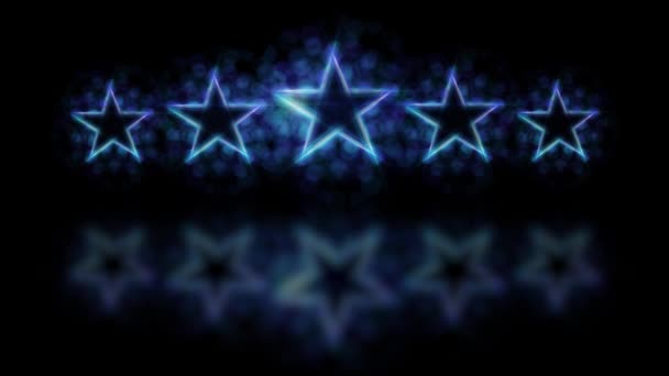 Vijf sterren klant product rating beoordeling loop bare animatie. - Video
