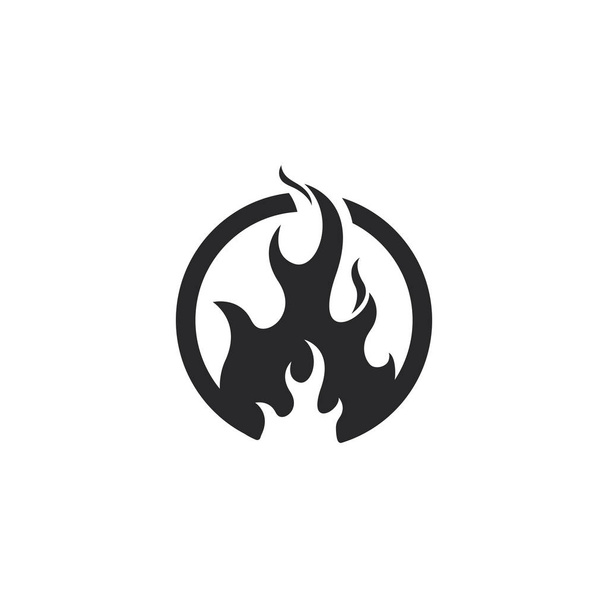 火災炎のロゴのテンプレート ベクトル アイコン石油・ ガス ・ エネルギーのロゴ  - ベクター画像