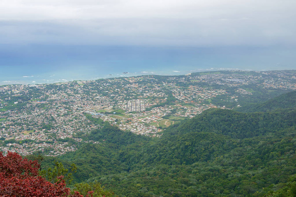 Puerto Plata, Dominican Republic - November 04, 2012: View from the top of Pico Isabel de Torres to the city and ocean in Puerto Plata, Dominican Republic.  - Foto, immagini
