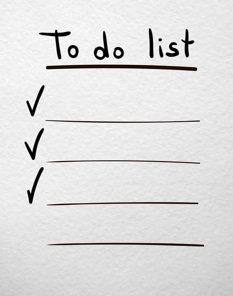 To do list. Vector hand drawn planner on a white paper - Vektor, Bild