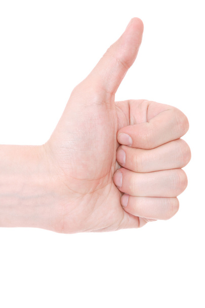 Man`s hand thumbs up sign. - Фото, изображение