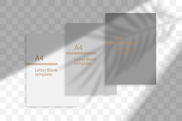 Modèle de marque d'entreprise papeterie dans un style réaliste avec superposition d'effet d'ombre transparente. Grille de maille. Présentation de votre carte de design, affiche, histoires
 - Vecteur, image