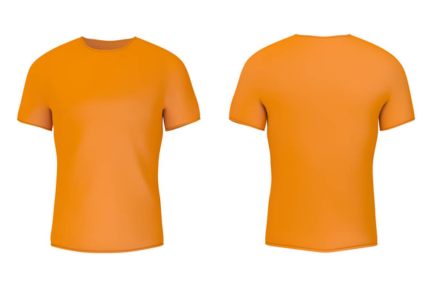 Closeup Orange Blank T-Shirt with Empty Space for Yours Design.  - Photo, Image