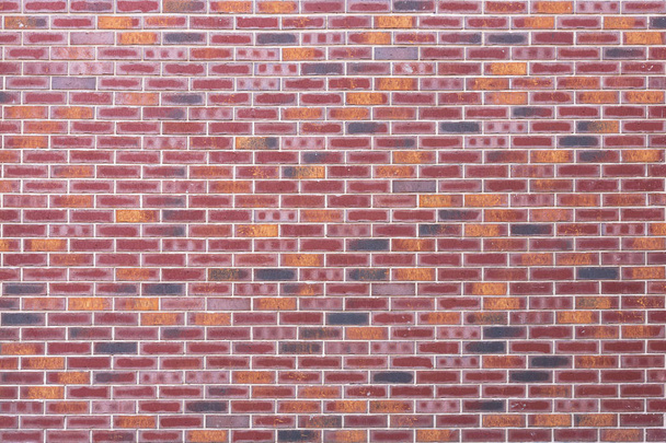 Moderní červená cihlová barevná zeď textura pozadí  - Fotografie, Obrázek