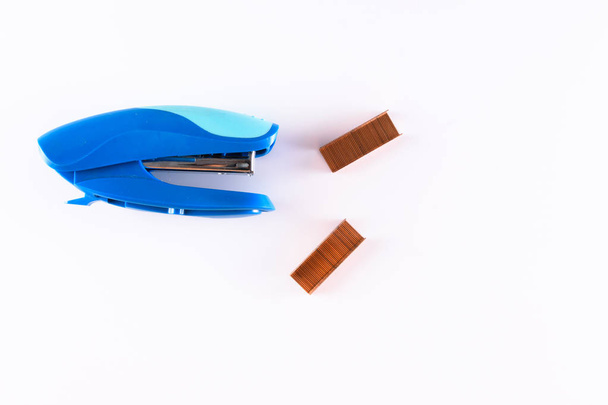stapler and staples in white background - Photo, Image