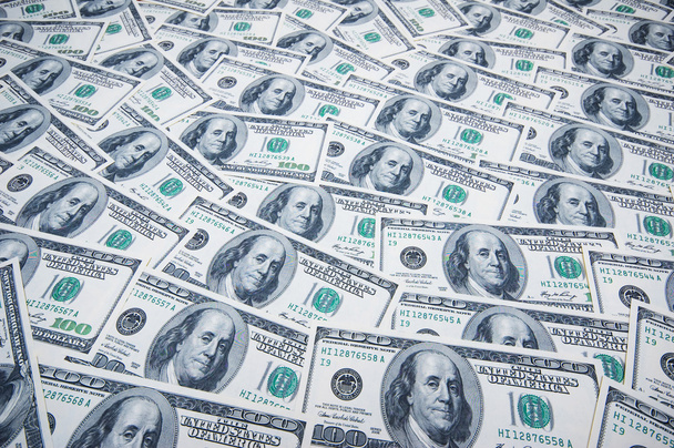 Stack of dollars on money background - Foto, imagen