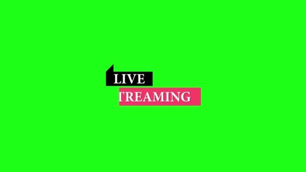 ライブストリーミング。緑色の背景上のビデオ - 映像、動画
