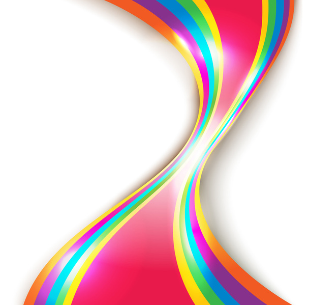 Diseño vectorial abstracto con líneas multicolores
 - Vector, imagen