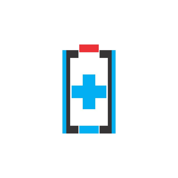 Μπαταρία με διάνυσμα σχεδιασμού λογότυπου Plus - Διάνυσμα, εικόνα
