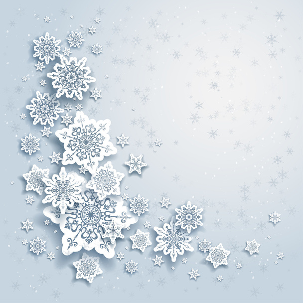 Winter Hintergrund mit Schneeflocken - Vektor, Bild