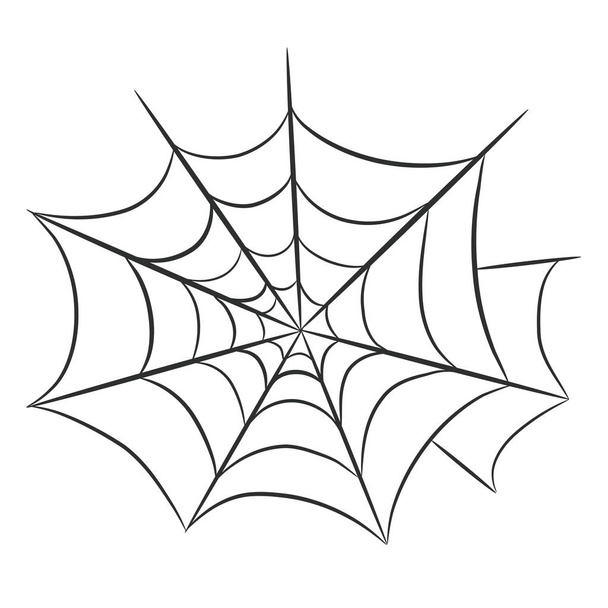 Spinnennetz für das Halloween-Design Grußkarte auf weiß, Lagerware - Vektor, Bild