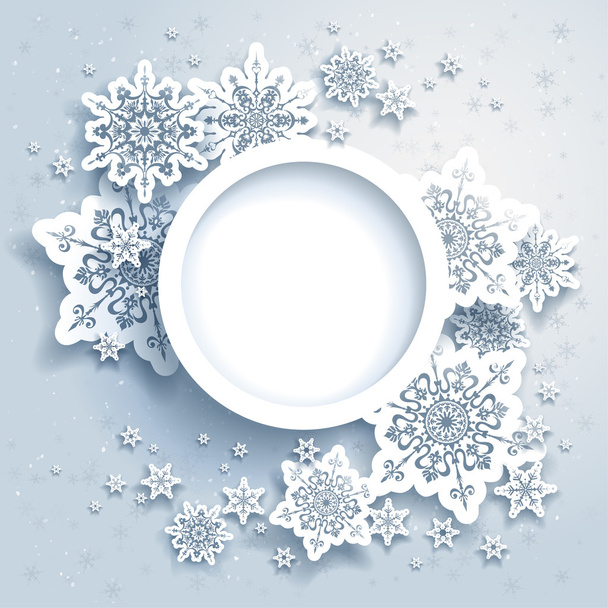 Abstract design with snowflakes - Vector, imagen