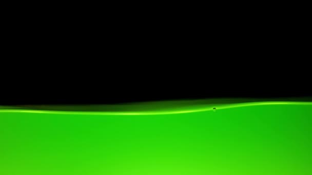 El agua verde brillante tiembla sobre un fondo negro. Líquido radiactivo, tóxico, residuos químicos peligrosos para el medio ambiente. Un desastre ecológico. Influencia antropogénica. Salva el planeta. Imágenes 4K
. - Imágenes, Vídeo