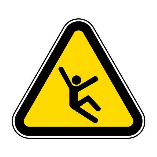 Sinal de símbolo de perigo de escalada Isolar no fundo branco, ilustração vetorial EPS.10  - Vetor, Imagem