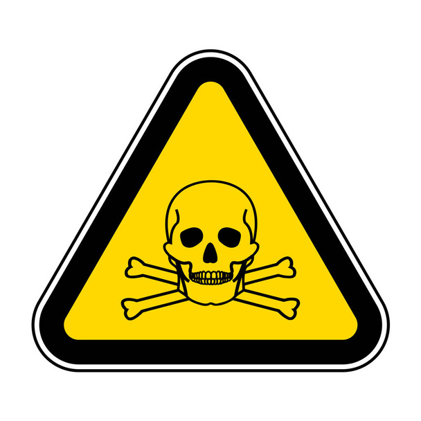 Символический знак токсичного материала изолирован на белом фоне, векторная иллюстрация EPS.10  - Вектор,изображение