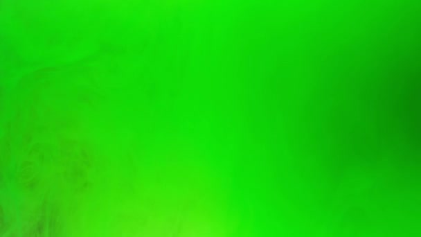 farbenfrohe grüne Tinte, die sich im Wasser mischt und unter Wasser sanft mit Kopierraum wirbelt. farbige Acrylwolke aus Farbe isoliert. Animation einer abstrakten Rauchexplosion. Universum, Raum. Kunstgeschichte. Zeitraffer. 4k Filmmaterial. - Filmmaterial, Video