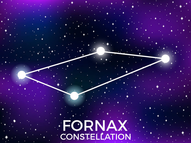Constellation de Fornax. Ciel étoilé. Cluster d'étoiles et de galaxies. Dans l'espace. Illustration vectorielle
 - Vecteur, image